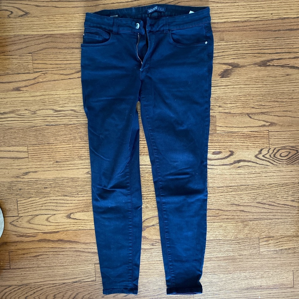 Navy blue skinny jeans